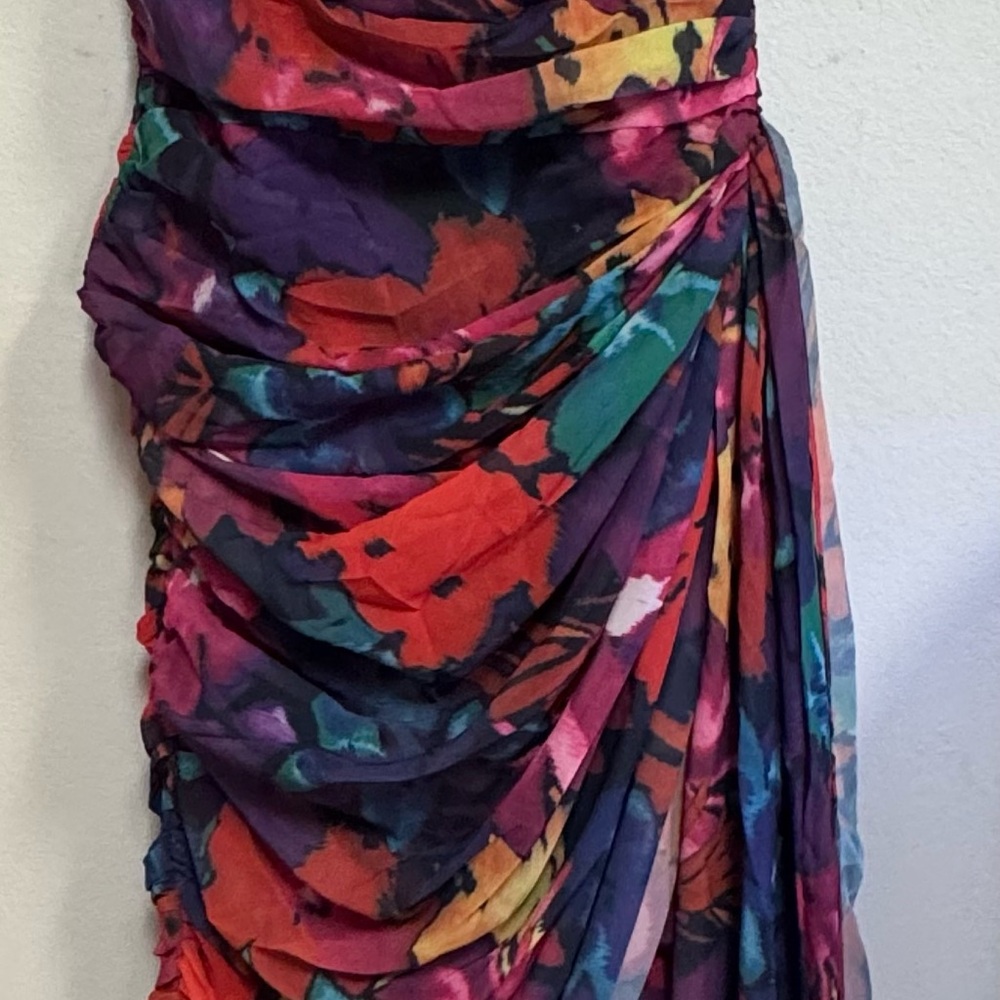 Lulu's Multicolor Floral Midi Dress